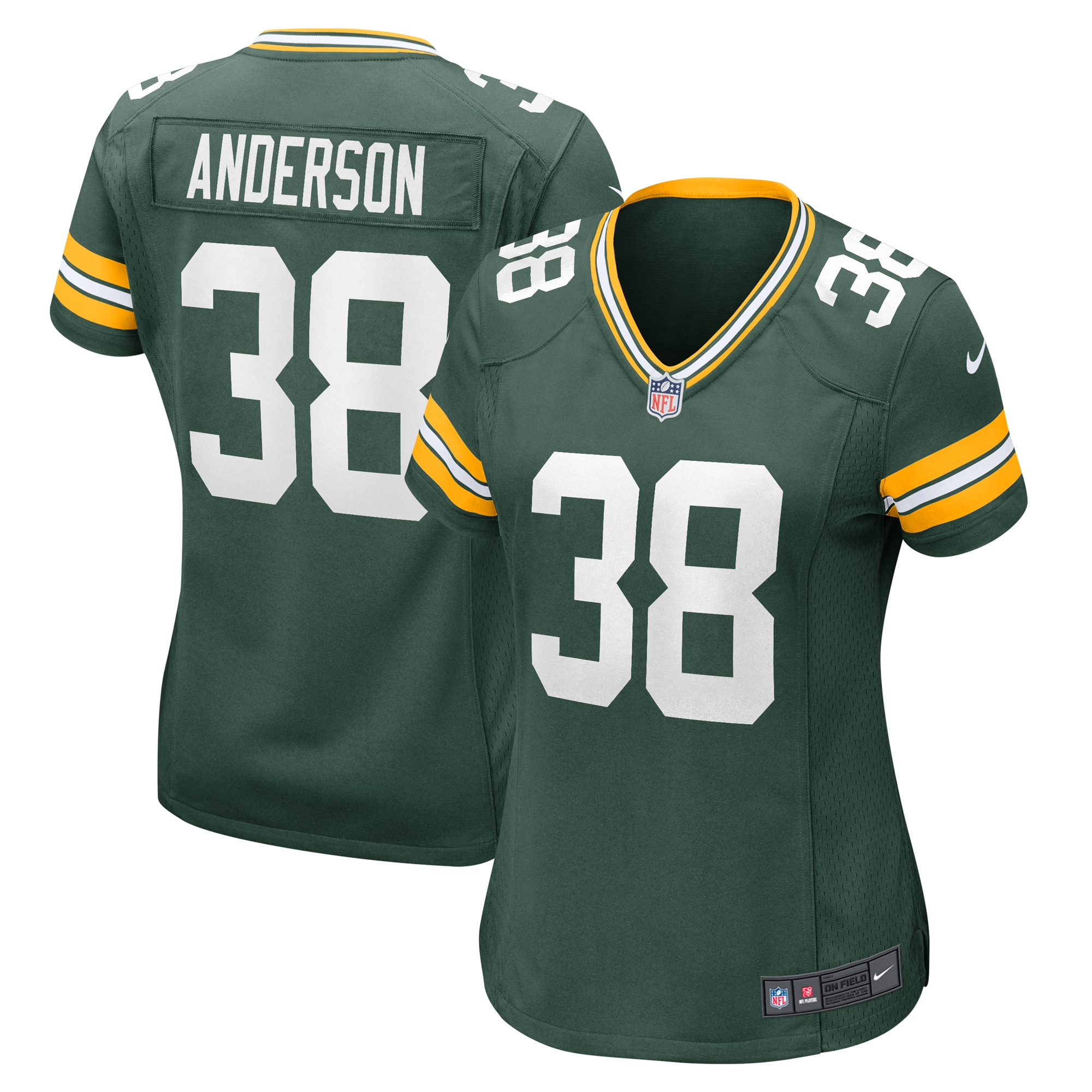 Zayne Anderson Green Bay Packers Women's Team Game Jersey – Green