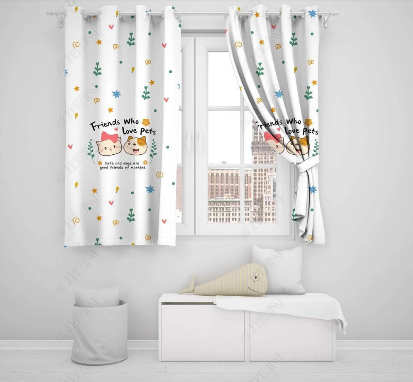 3D Hand Drawn Animal Floral Curtains And Drapes Lqh 96