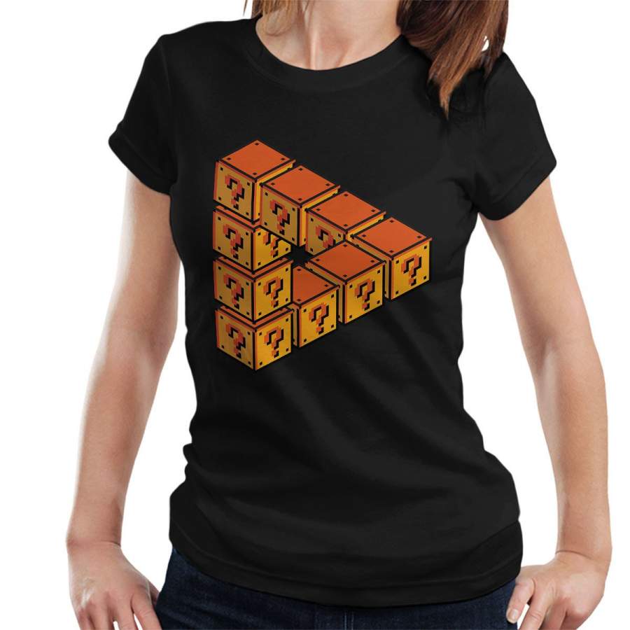 Forever Flatforming Mario Question Blocks Women’s T-Shirt