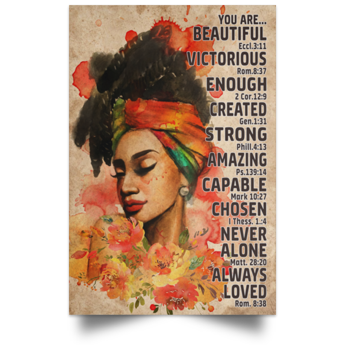 African Woman Portrait Poster, Beautiful Girl - Poster Art Design