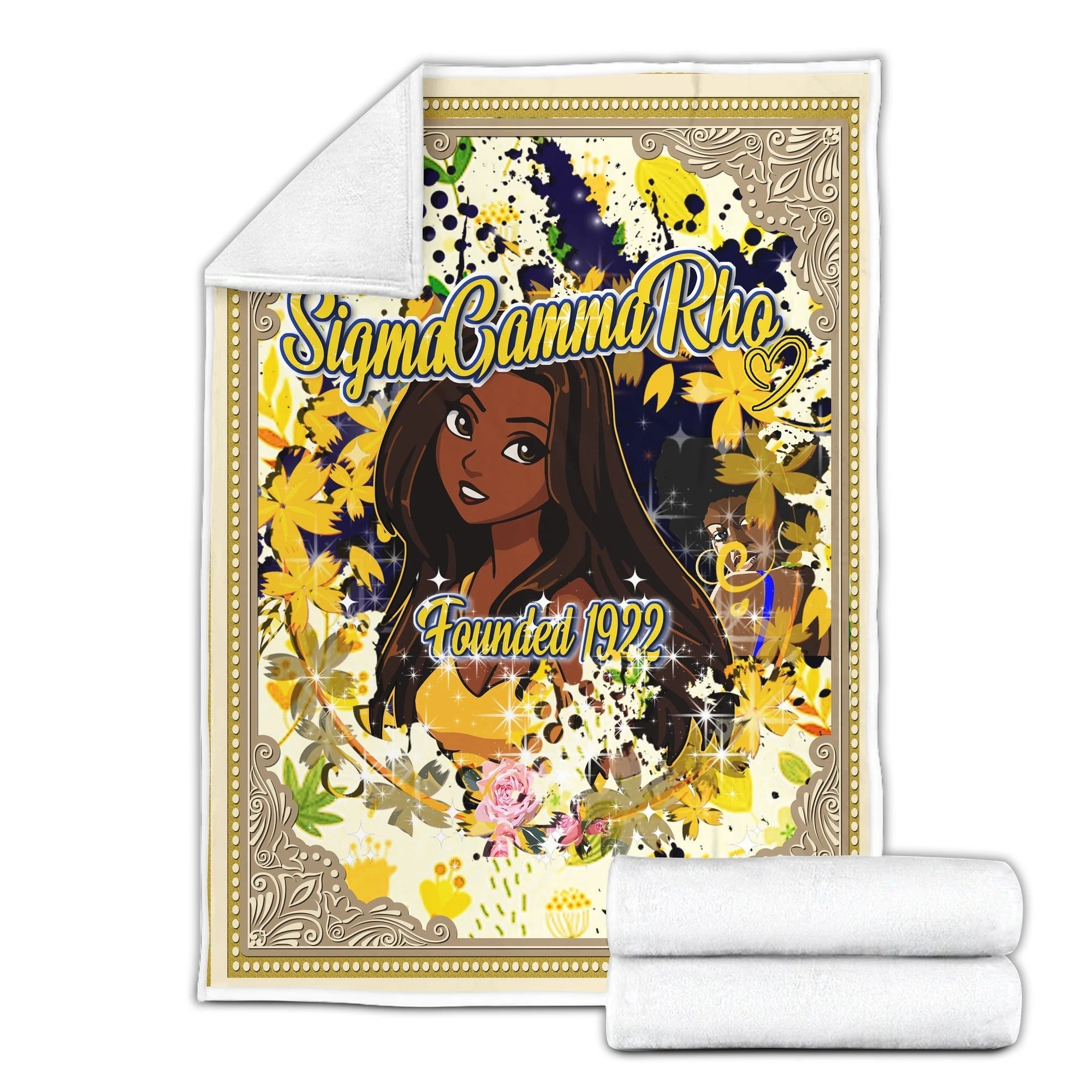 Wonderprint Blanket Sigma Gamma Rho Shining Girl Premium Blanket Lt10