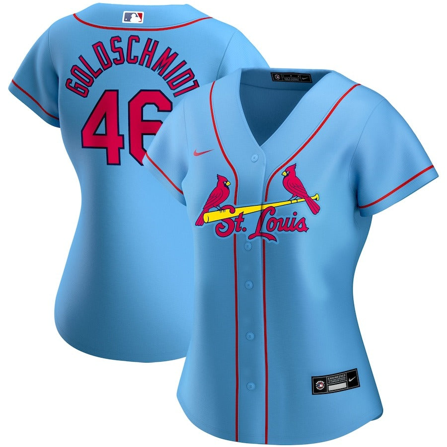 Women’S St. Louis Cardinals Paul Goldschmidt Nike Light Blue Alternate Replica Player Jersey