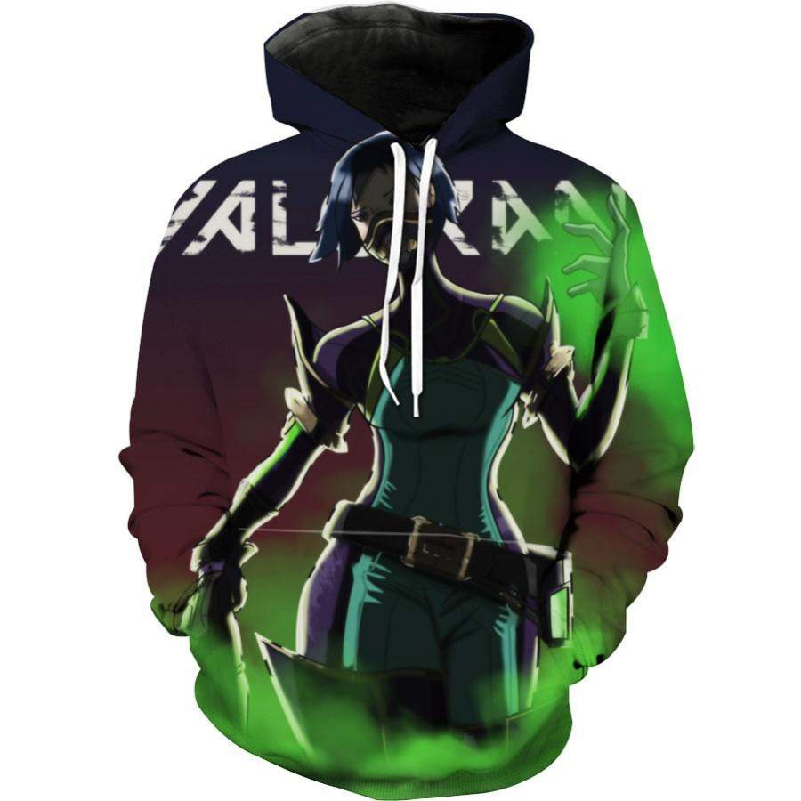 Valorant Viper Hoodie - Character Viper Hoodie - Valorant Clothes ...