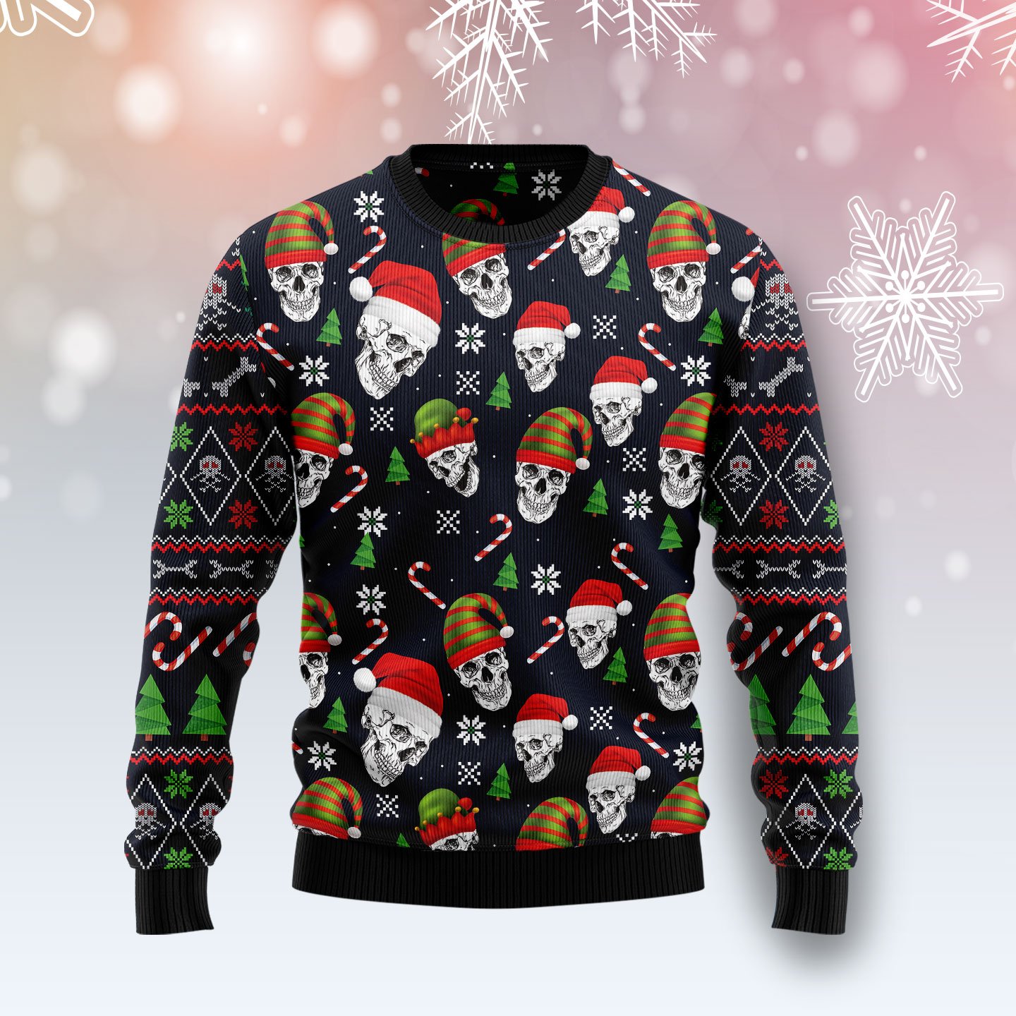 Skull Face T910 Ugly Christmas Sweater