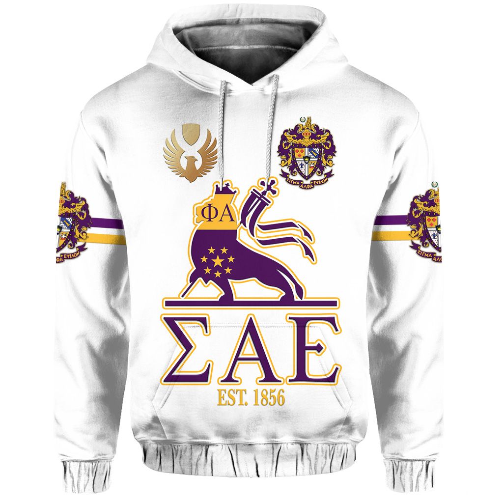 Sigma Alpha Epsilon Sae Hoodie Lion Vibes – White Lt8