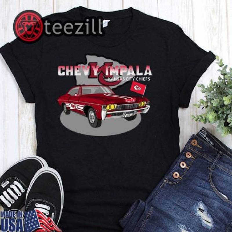 Kids chevy impala 1967 kansas city chiefs shirt