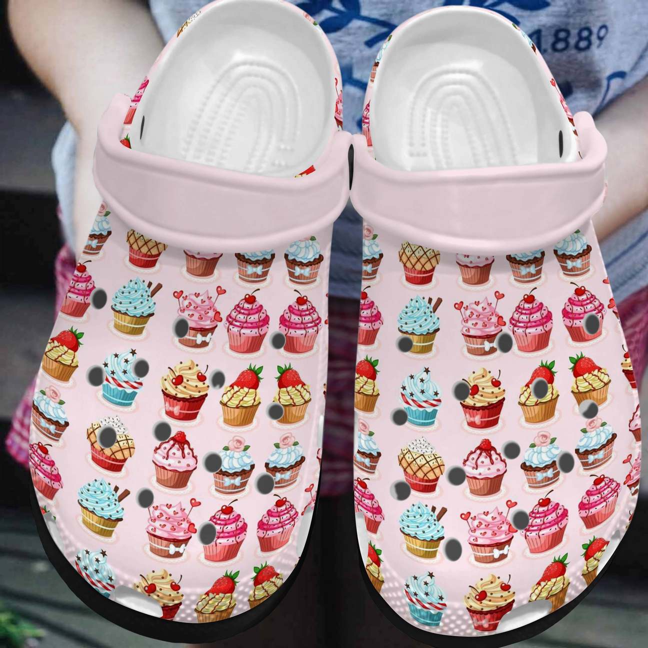 Baking Personalized Clog, Custom Name, Text, Color, Number Fashion Style For Women, Men, Kid, Print 3D Cupcake Time