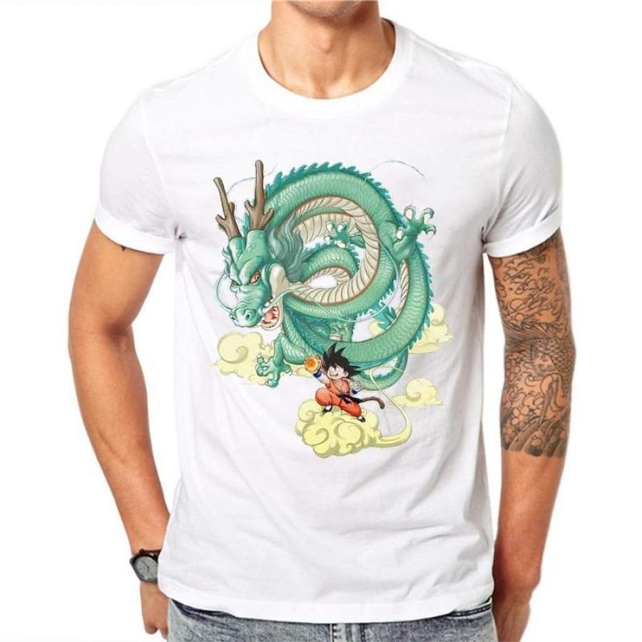 2019 Summer T Shirt Men Dragon Ball Print T-Shirts Fashion Male O Neck Tees Top T Shirt Men Funny T Shirts