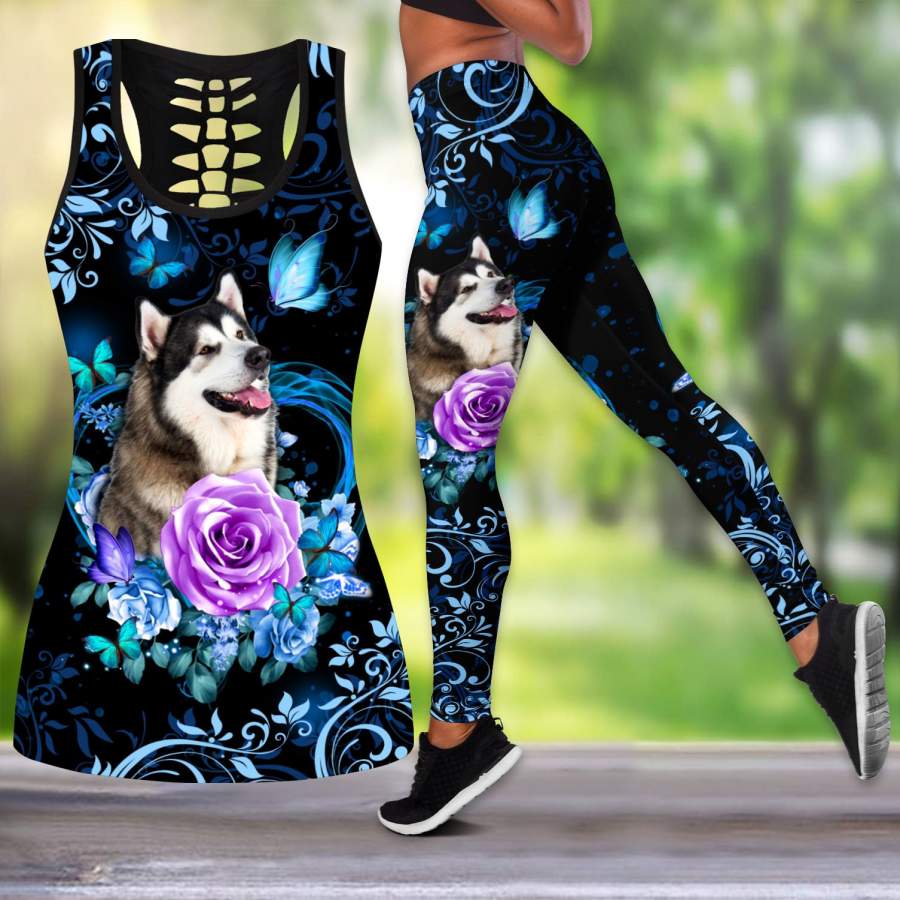 Alaskan Malamute Butterfly Combo Tank + Legging Pi15092006