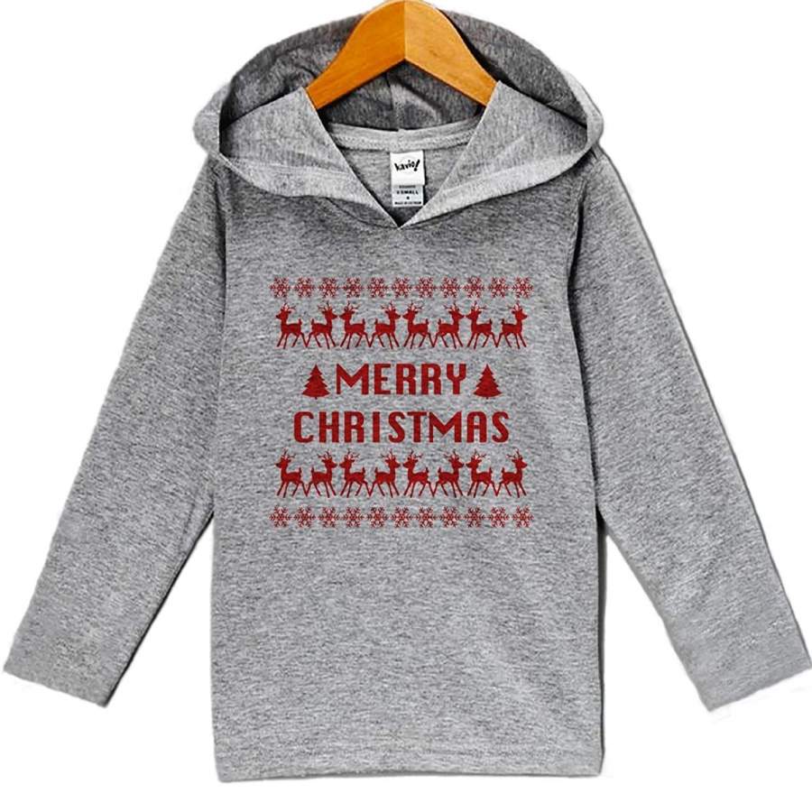 7 ate 9 Apparel Baby’s Ugly Sweater Merry Christmas Hoodie