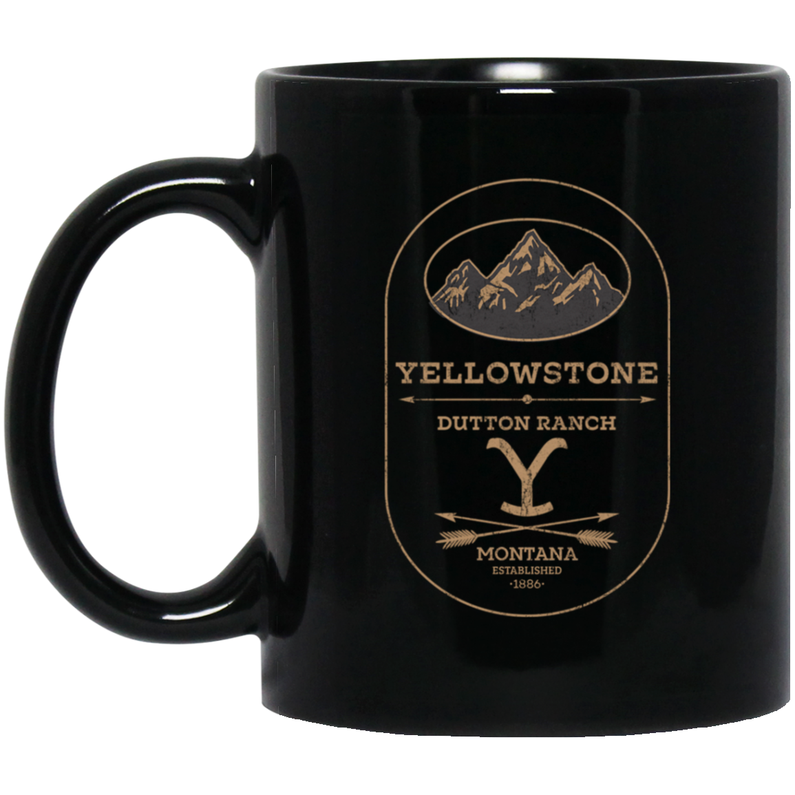 Yellowstone Dutton Ranch Label Gm Black Mug