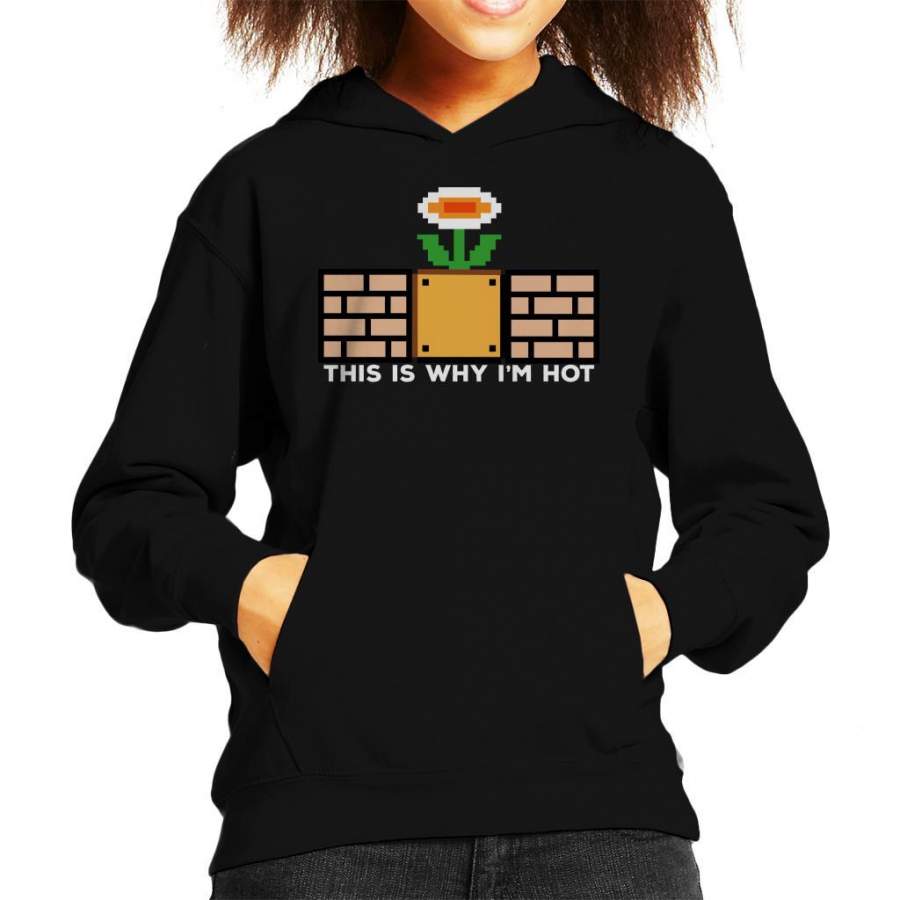 This Is Why Im Hot Super Mario Kid’s Hooded Sweatshirt