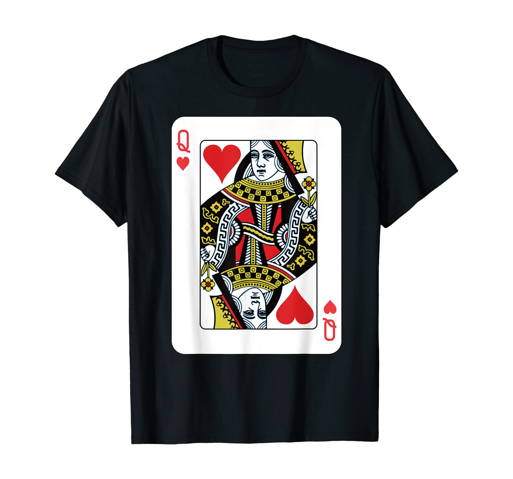 Queen of the Hearts Playing Card Poker T-Shirt