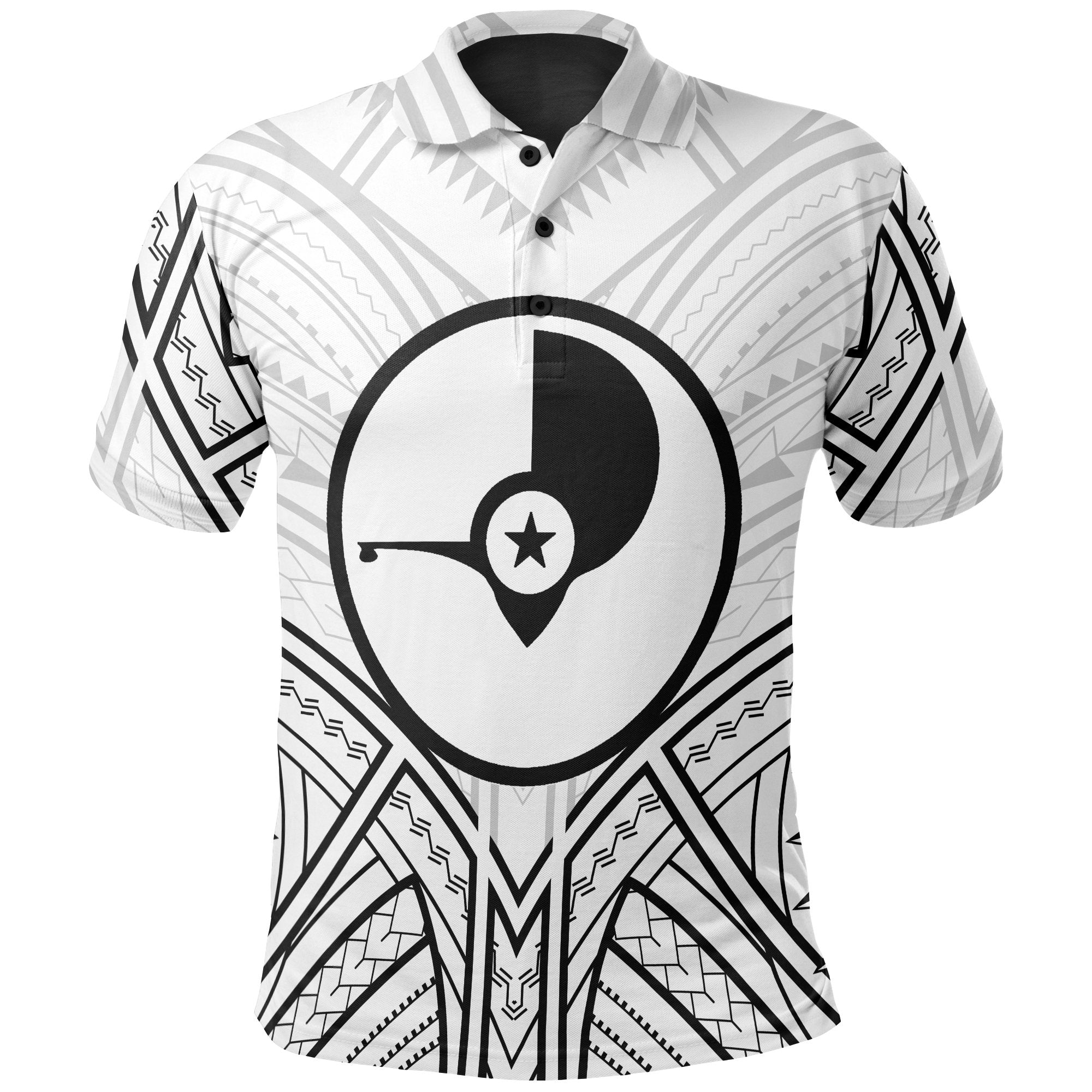 Yap State Polo Shirt – Yap State Seal Tribal Patterns