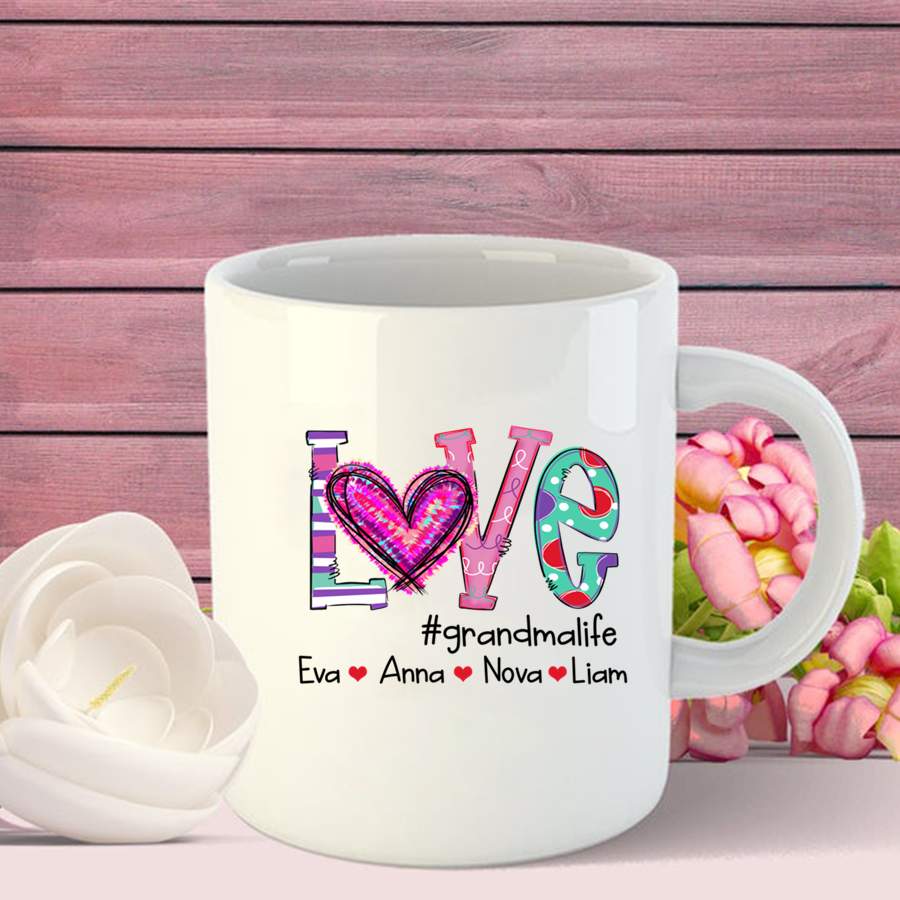 Love Heart Grandma Life Color Mug