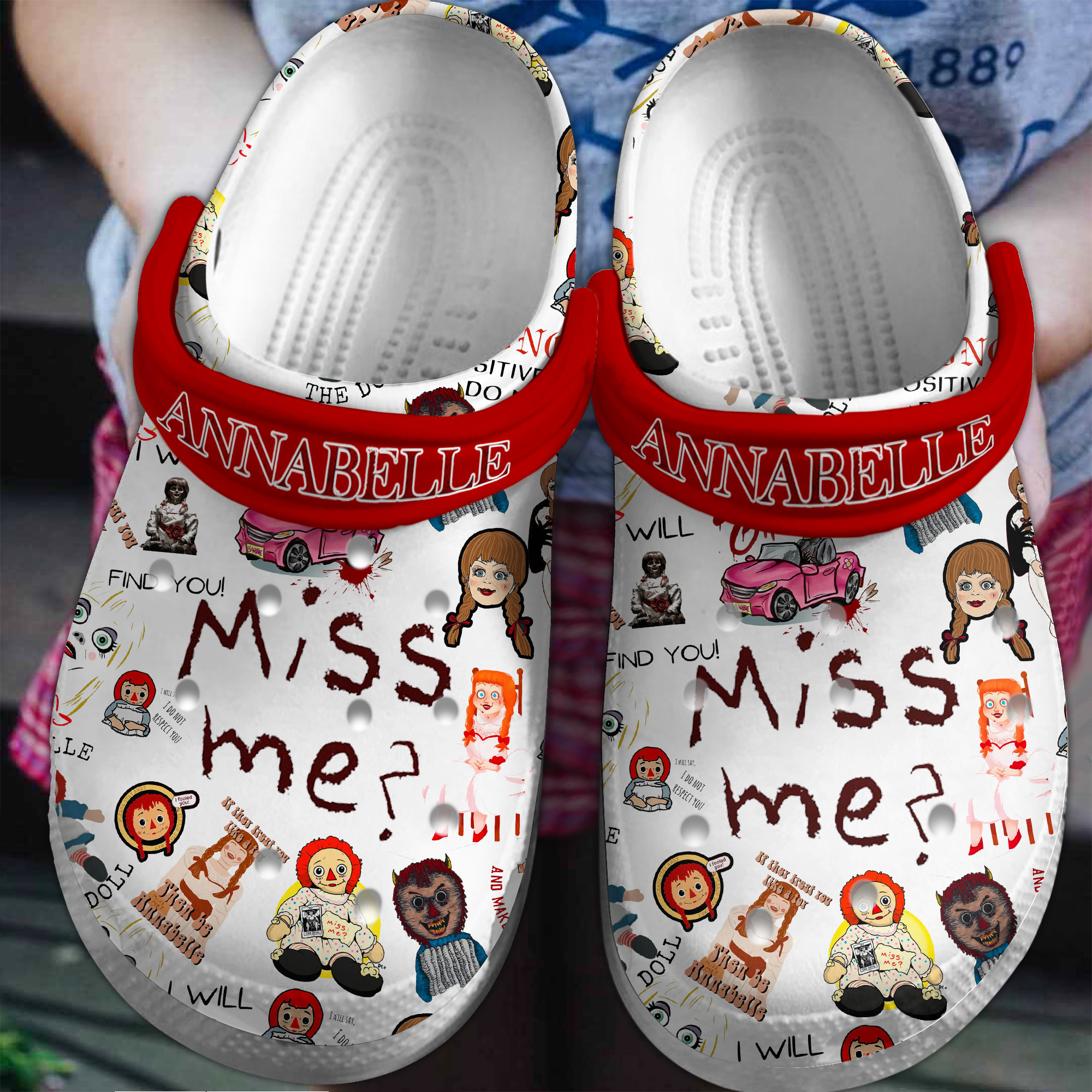 Annabelle Movie Crocs Crocband Clogs Shoes Comfortable For Men Women and Kids