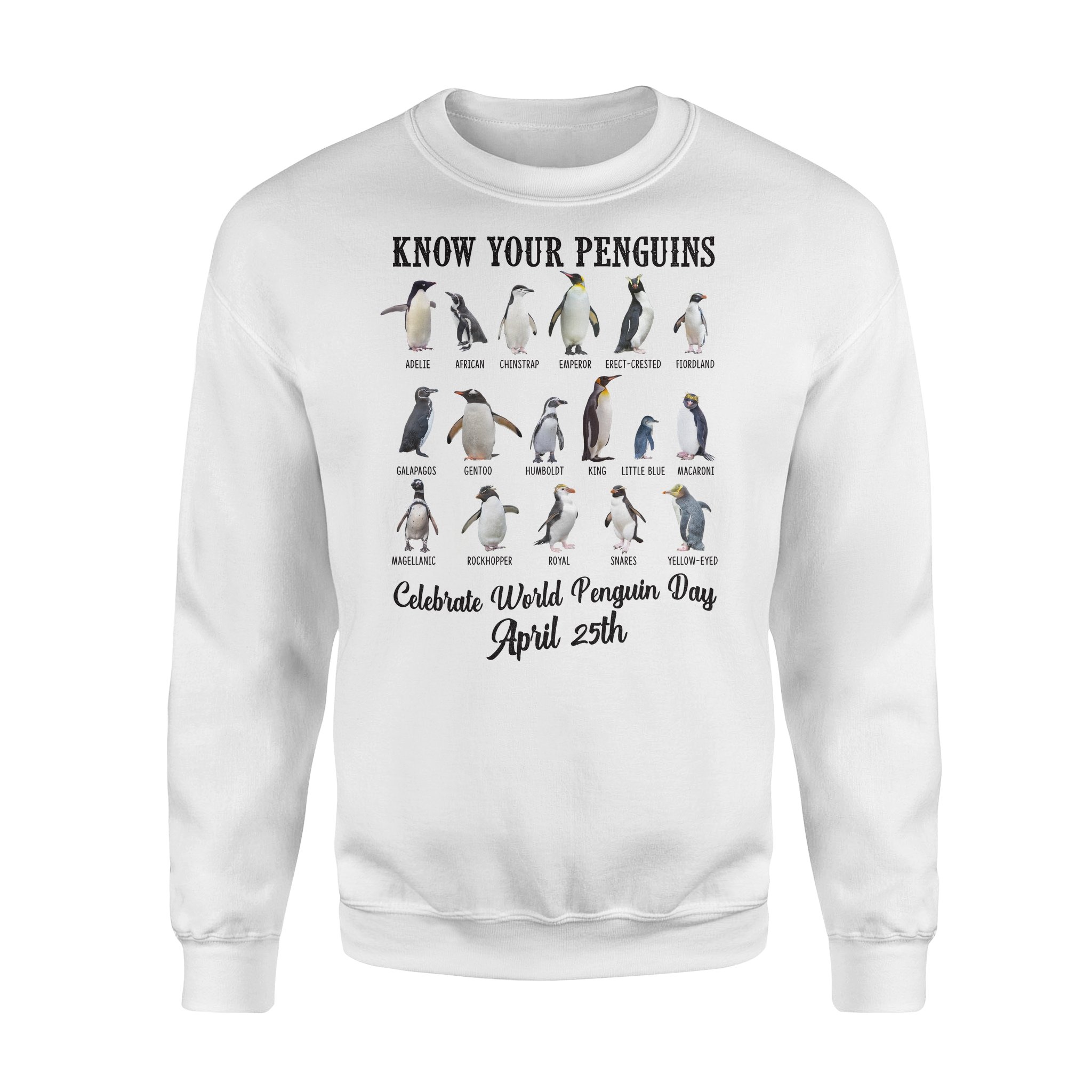 Penguin Celebrate – Standard Crew Neck Sweatshirt,  gift for you, gift for her, gift for him, gift for penguin lover