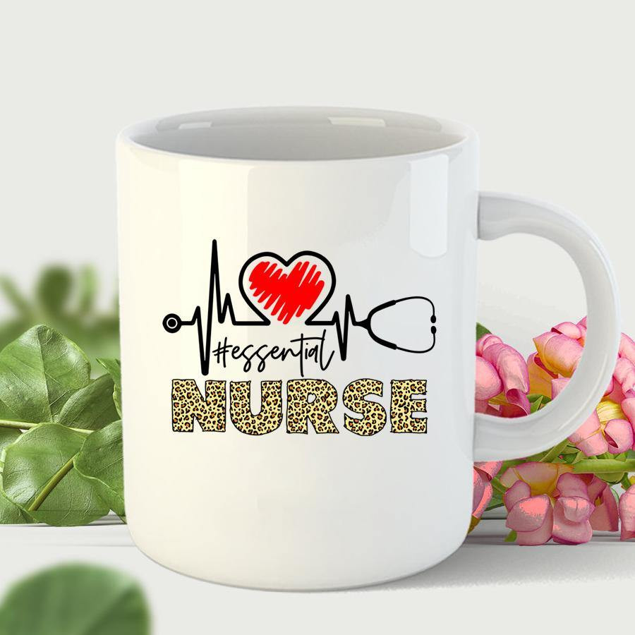 Essential Worker Nurse Leopard Mug