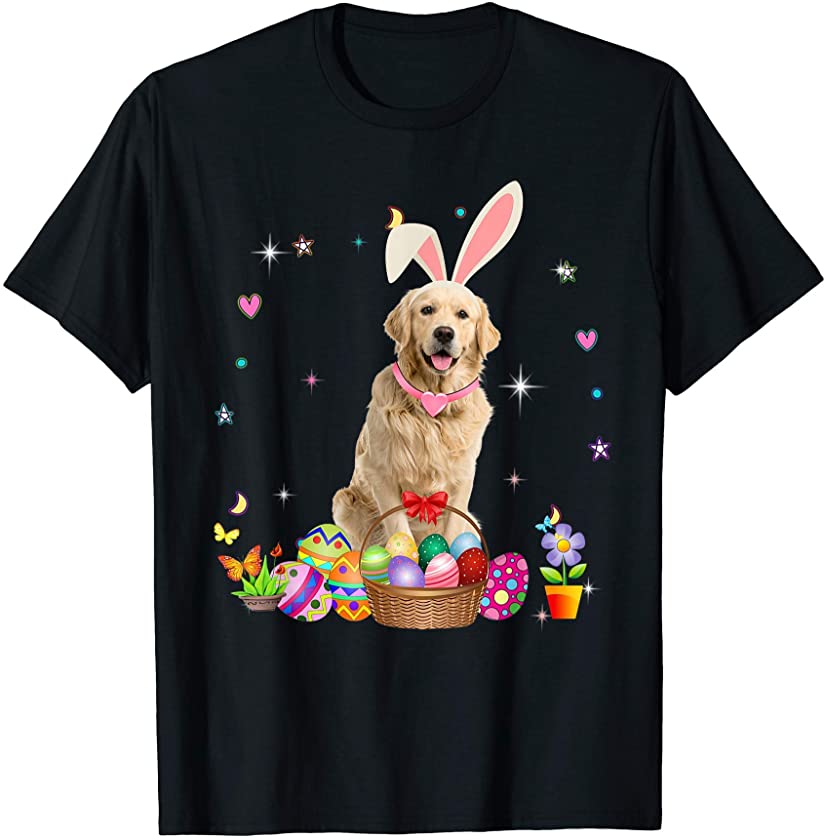 Cute Golden Easter Day Bunny Eggs Easter Costume Womens T-Shirt