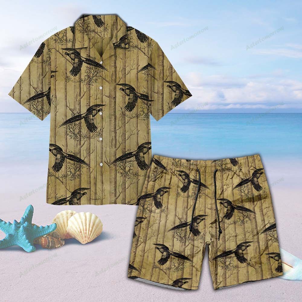 Pheasant Silhouettes Unisex Hawaiian Shirt Beach Birds Hawaiian Ha756