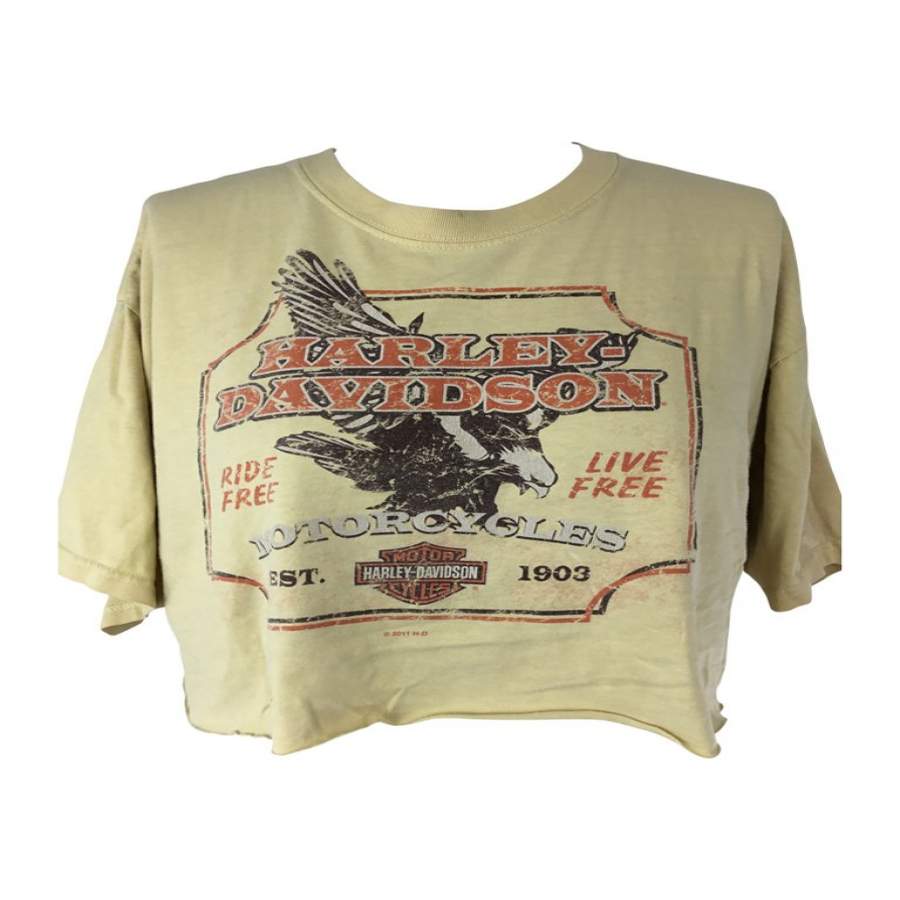 Vintage Harley Davidson Crop Graphic Tshirt T0263