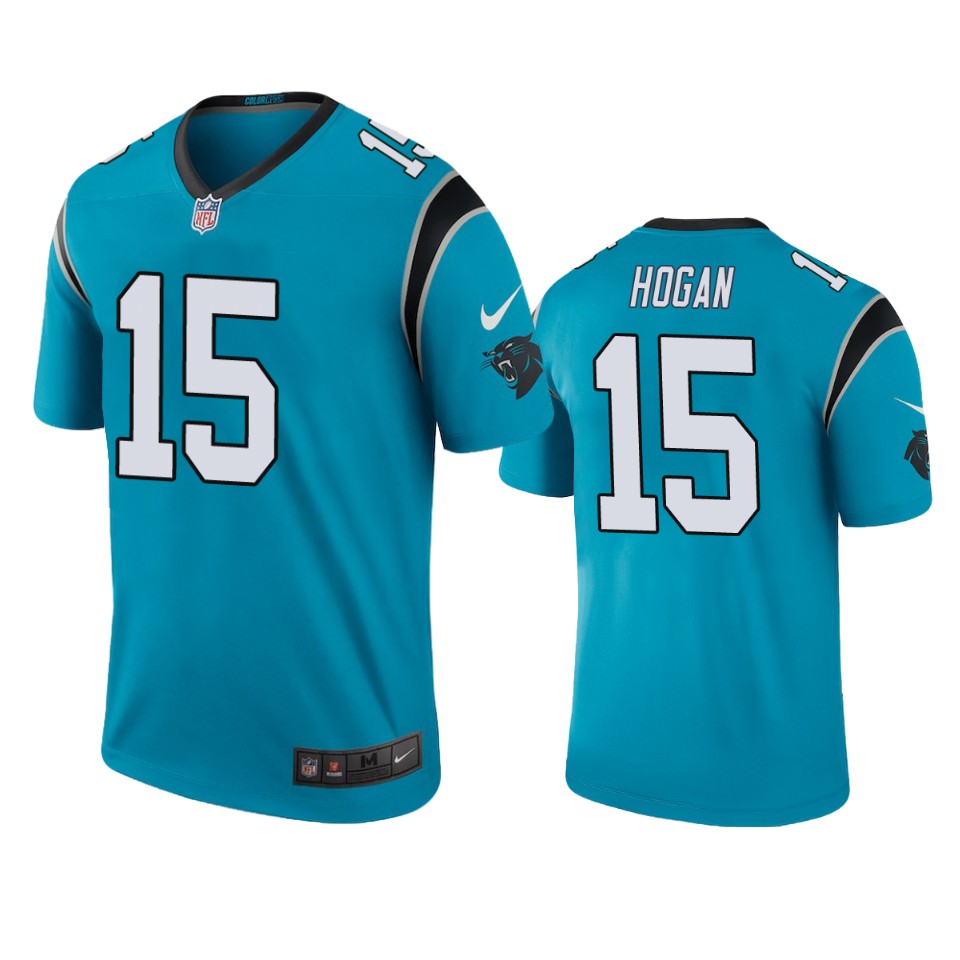 Carolina Panthers Chris Hogan Blue Color Rush Legend Jersey – Mens