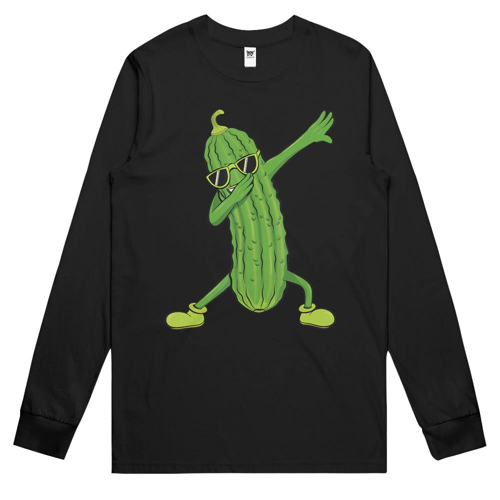 Dabbing Pickle Dancing Cucumber Lover Funny Shirt Gifts Long Sleeve T Shirts