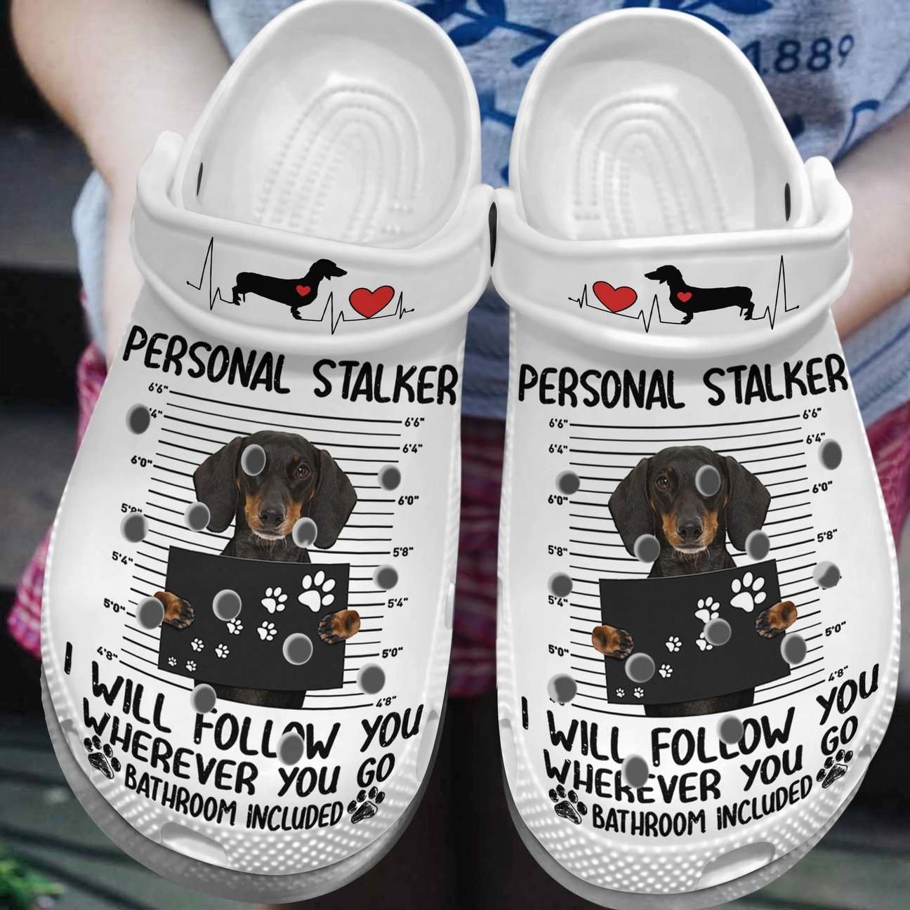 Dachshund Personalized Clog, Custom Name, Text, Color, Number Fashion Style For Women, Men, Kid, Print 3D Personal Stalker