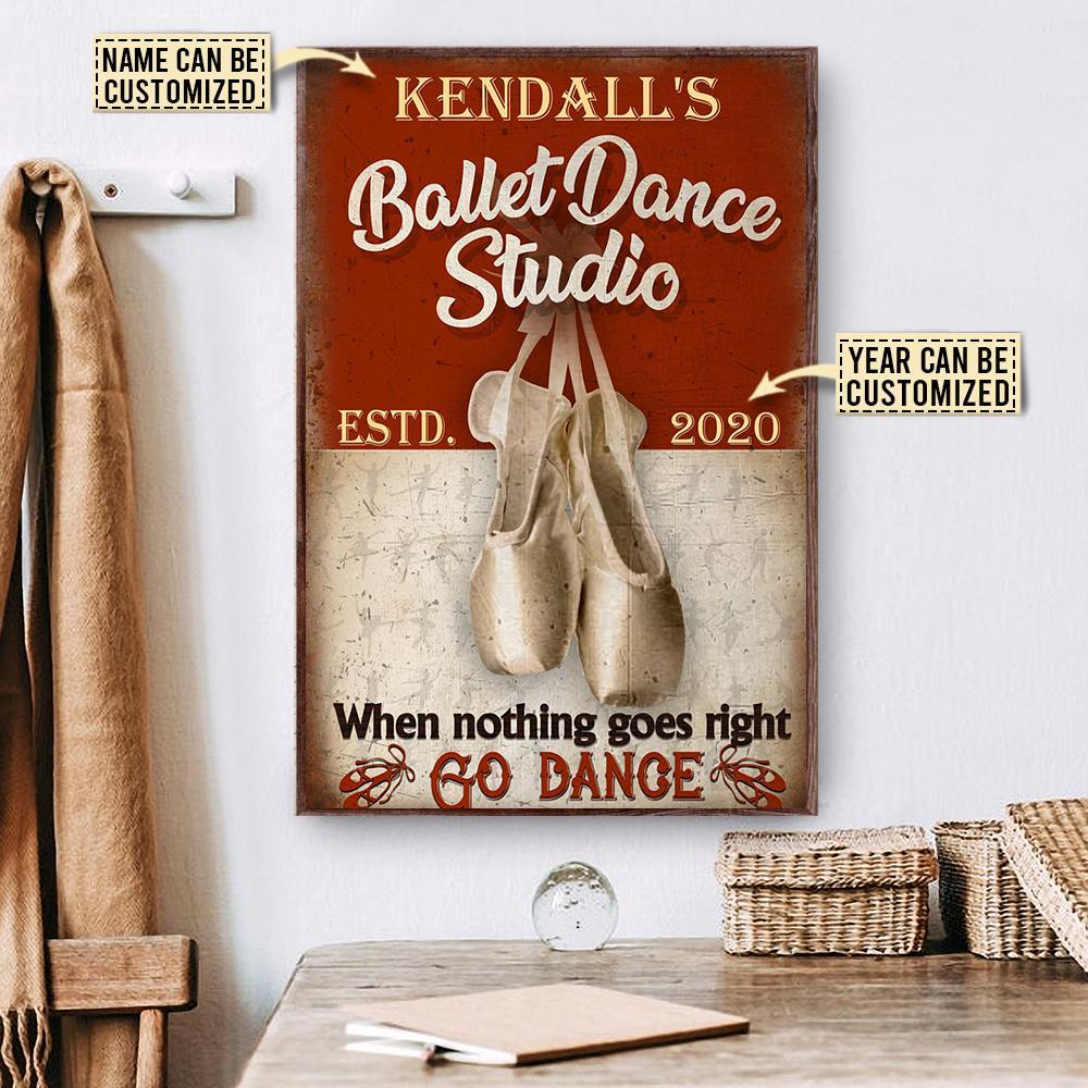 Aeticon Gifts Personalized Ballet Dance Studio Go Canvas Mom Dad Gift Home Decor