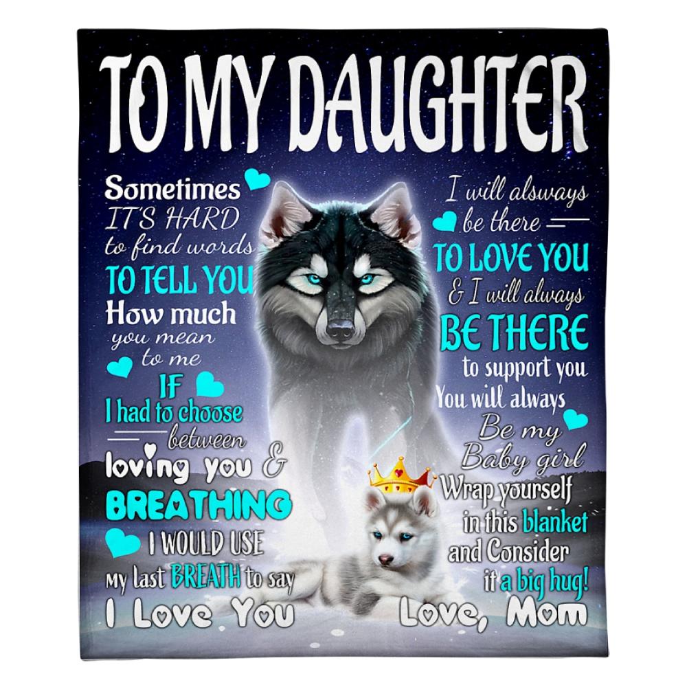 To My Daughter Loving You Fleece Blanket Family Gift Home Decor Bedding Couch Sofa Soft And Comfy Cozy