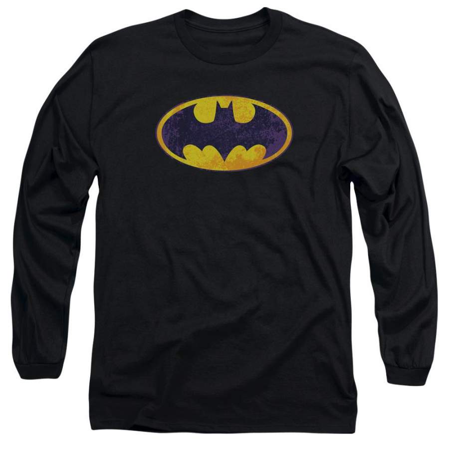 Batman – Bm Neon Distress Logo Long Sleeve Adult 18/1