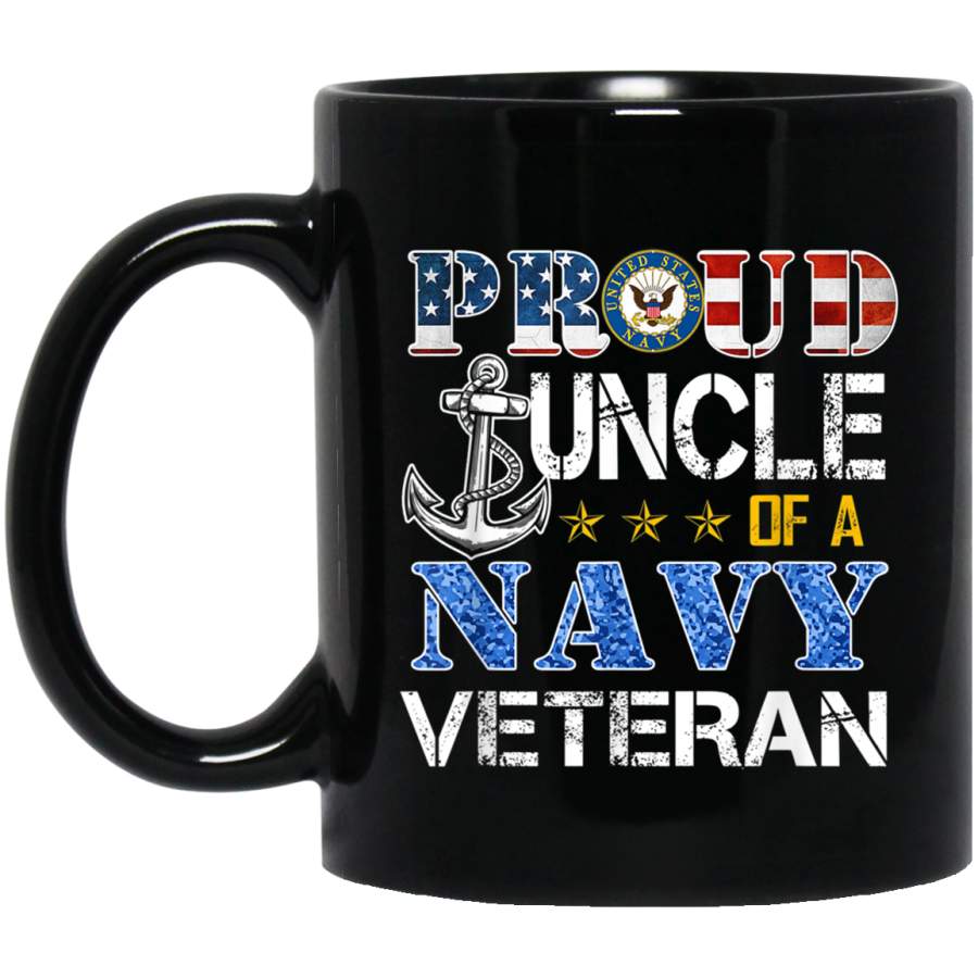 Proud Uncle Of A Navy Veteran American Flag Military Gift Veterans Day Christmas Gift Mug