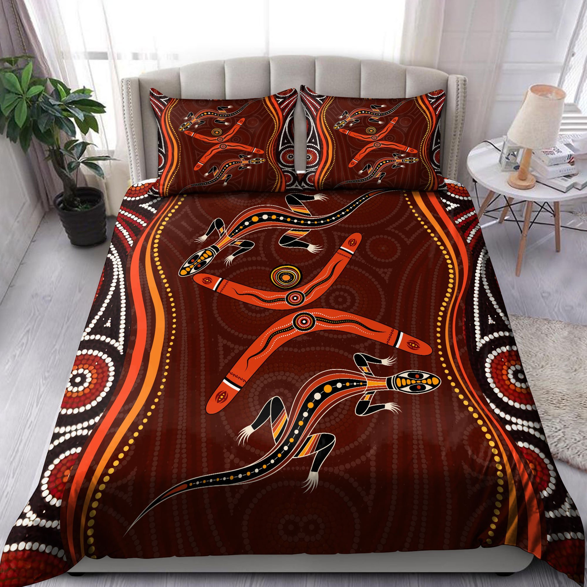 Aboriginal Naidoc Week Heal The Lizard 3D Print Bedding Set