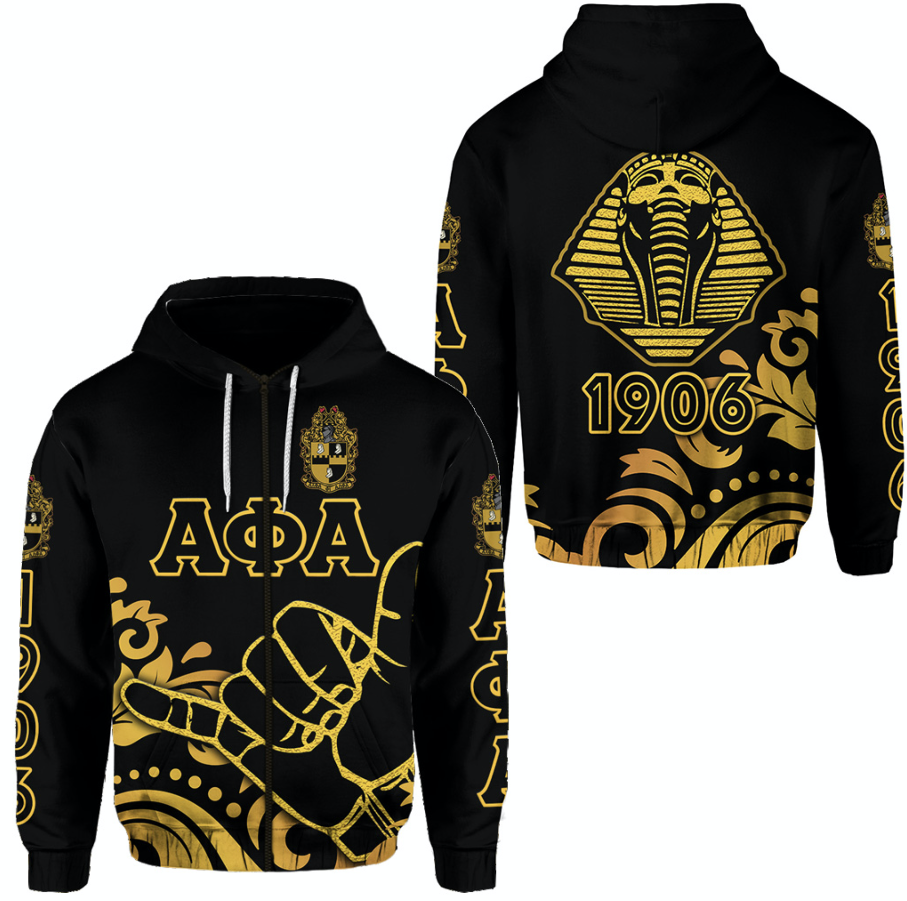 Alpha Phi Alpha Fraternity Zip Hoodie Simple Style Lt8