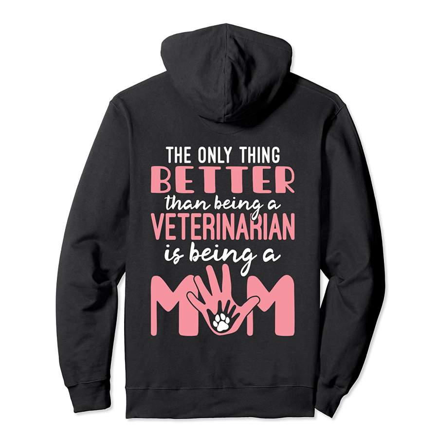 Veterinarian Mom Women Vet Animal Doctor Dvm Paw Print Pullover Hoodie Unisex 3D All Over Print