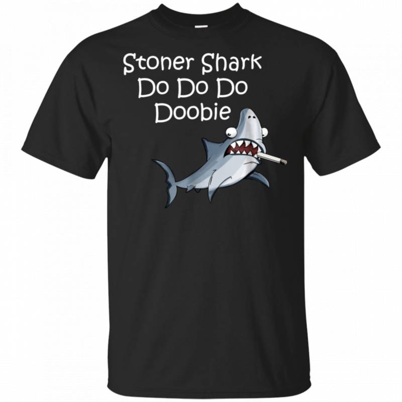 Stoner Shark funny adult marijuana t-shirt