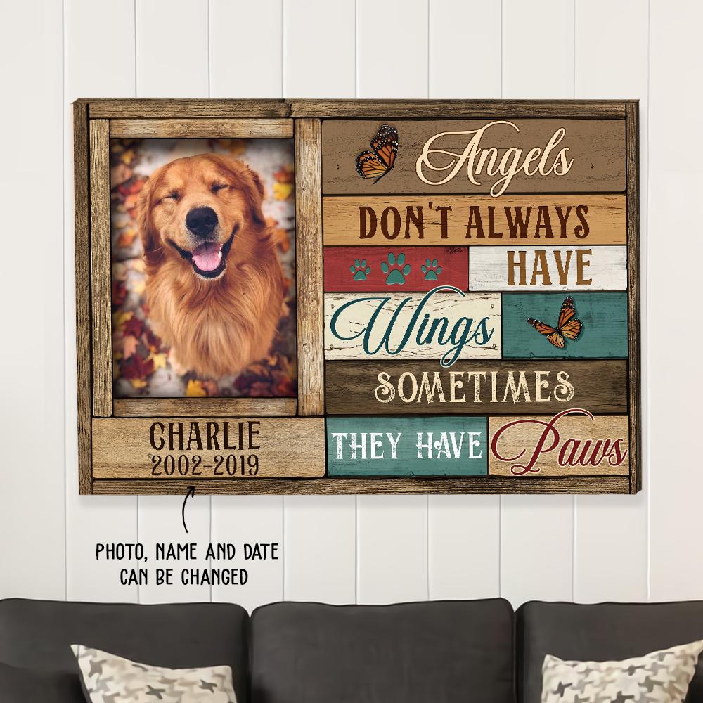 Angels Don‘t Always Have Wings – Personalized Custom Photo Matte Canvas