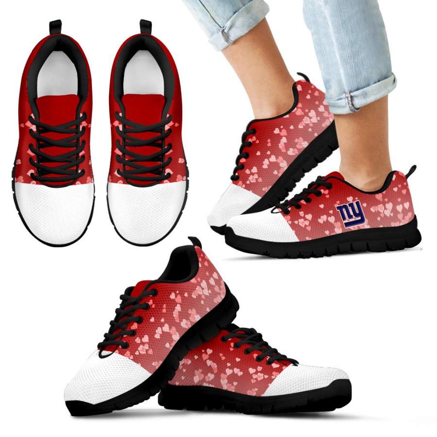 Heart Flying Valentine Sweet Logo New York Giants Sneakers