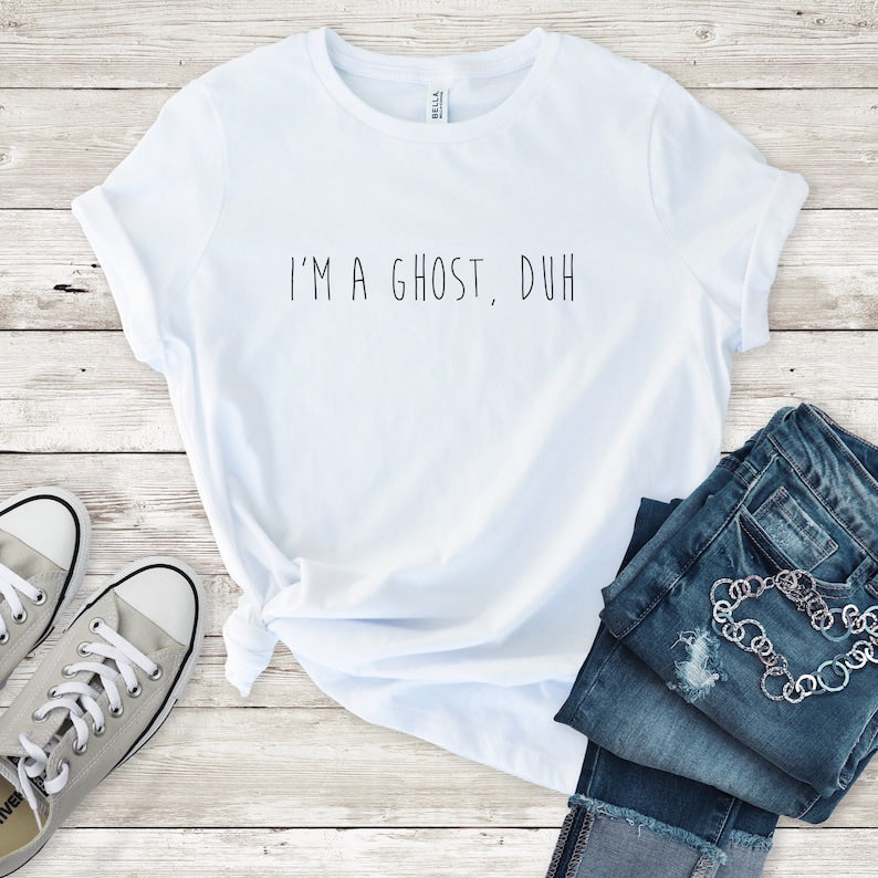 I’M A Ghost Duh Halloween Mom T-Shirt Gift For Her Unisex T-Shirt Size S-5Xl