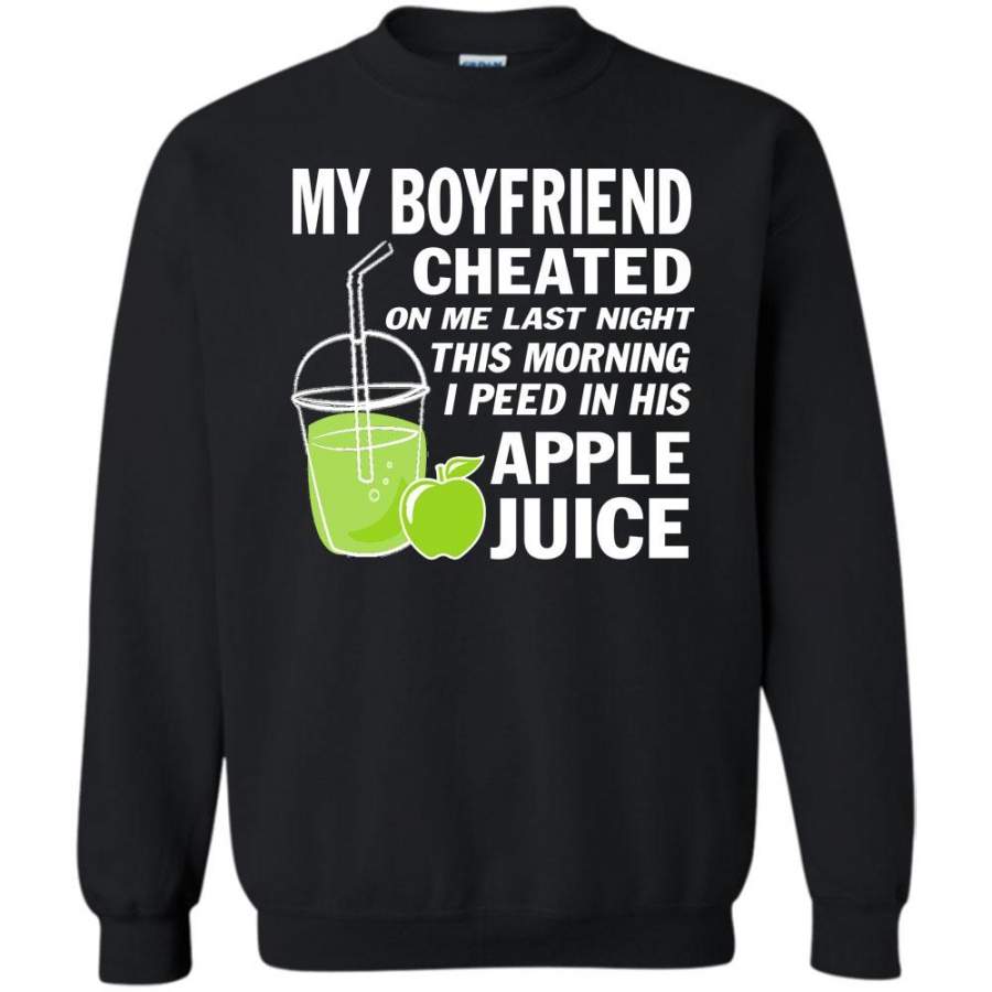 I Peed In His Apple Juice T Shirt, Funny Couple T Shirt Sweatshirt