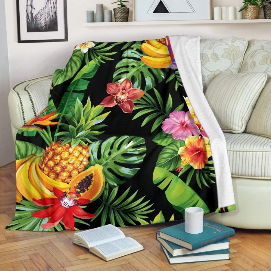 Tropical Hawaiian Fruits Pattern Print Blanket – Justbeperfect_Shop
