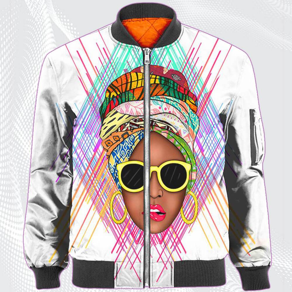 African American Hoodies Beautiful African American Girl Women Magic Headwrap All Over Print Womens Hooded Sweatshirt Black History