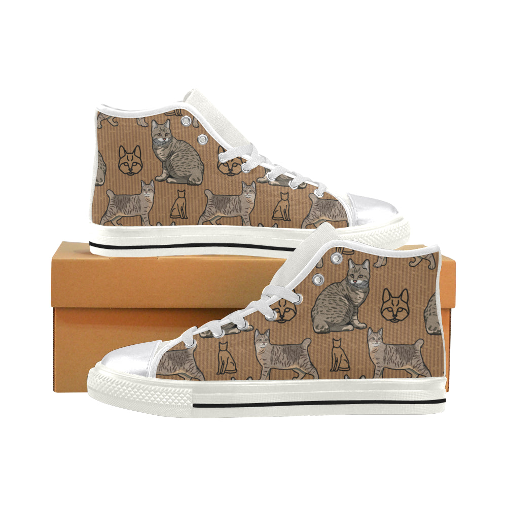 Pixie-bob White Women’s Classic High Top Canvas Shoes