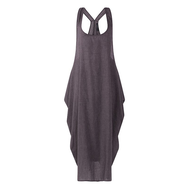 ZANZEA Women Summer Dress 2022 Female Casual Suspender Tank Vestido Solid Overalls Dresses Kaftan Woman’s Sundress alx