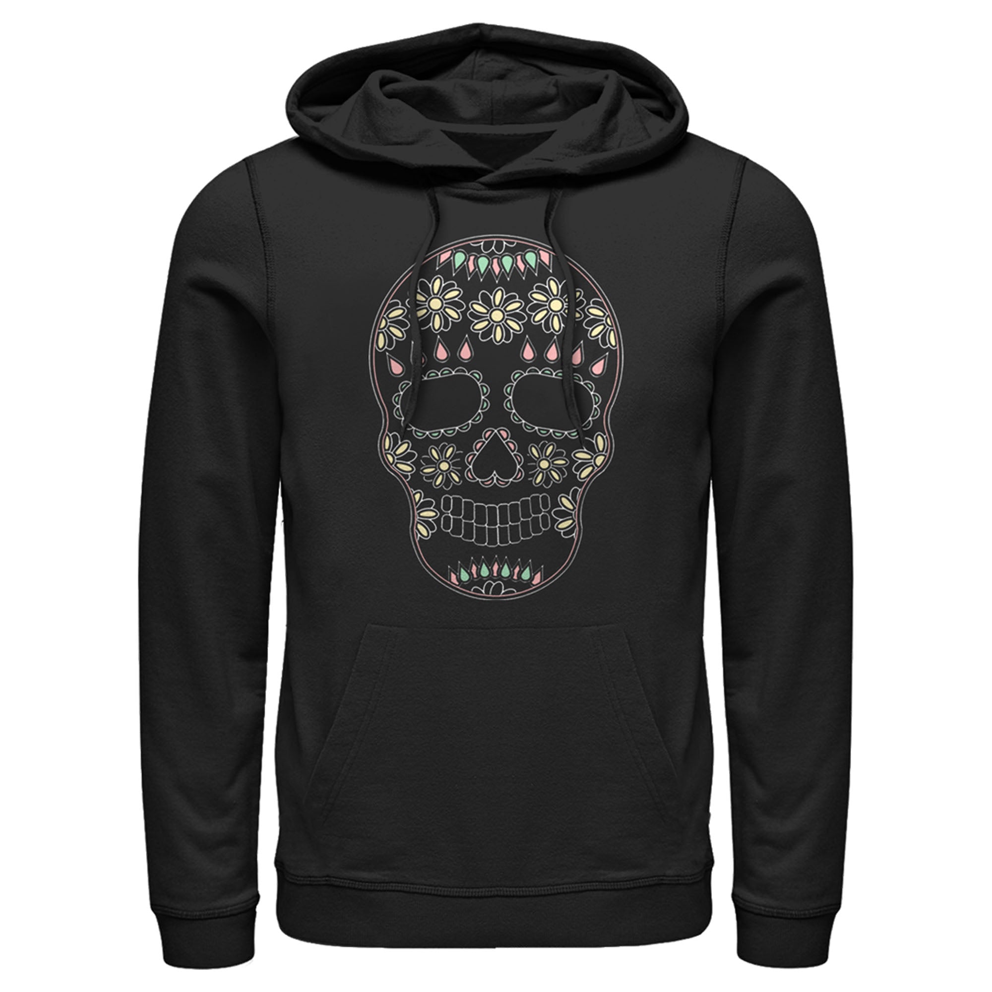 Lost Gods Men’S Halloween Sugar Skull  Pull Over Hoodie