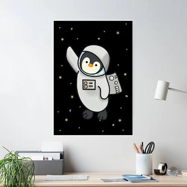 Space Penguin Poster | Redbubble Penguin Posters