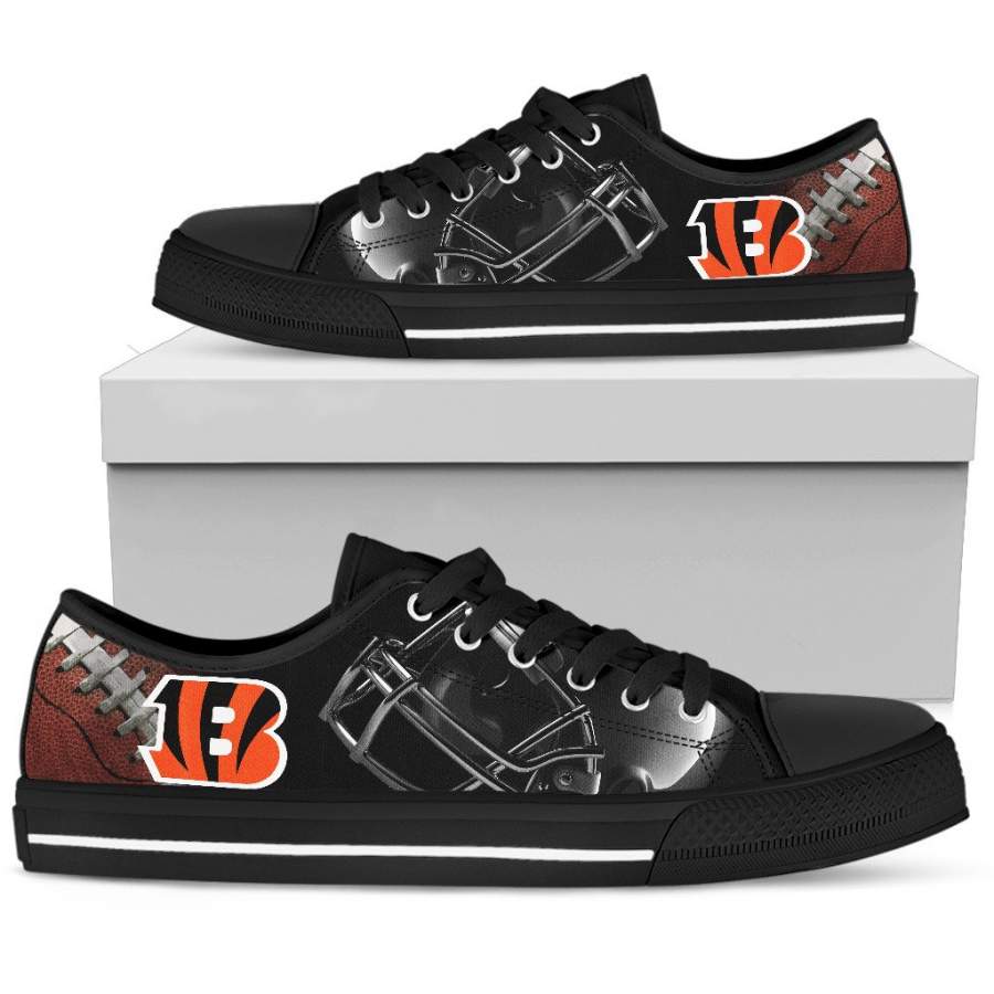 Artistic Scratch Of Cincinnati Bengals Low Top Shoes