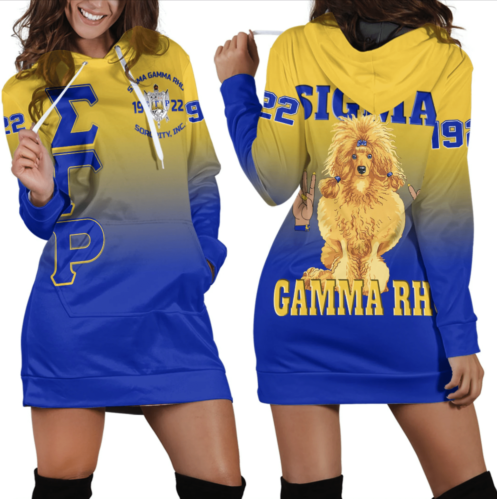 Sorority Dress – Sigma Gamma Rho Gradient Hoodie Dress