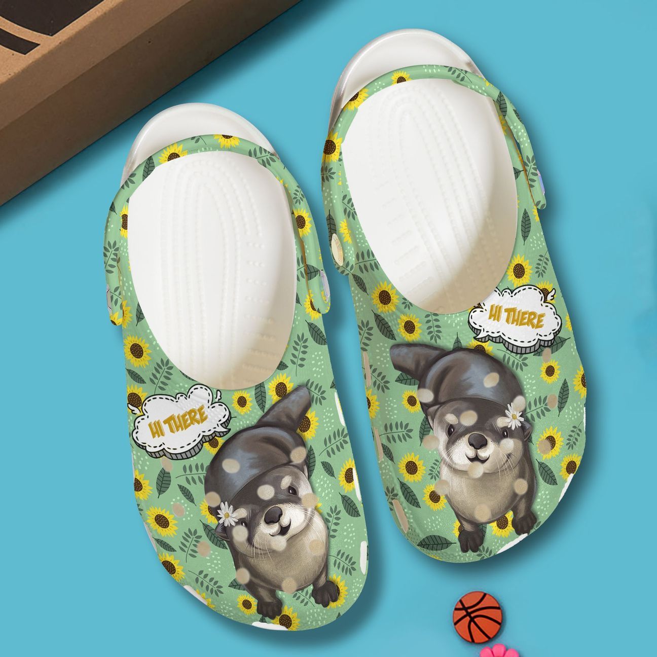 Otters Personalized Clog, Custom Name, Text, Color, Number Fashion Style For Women, Men, Kid, Print 3D I Am In Love With Otters