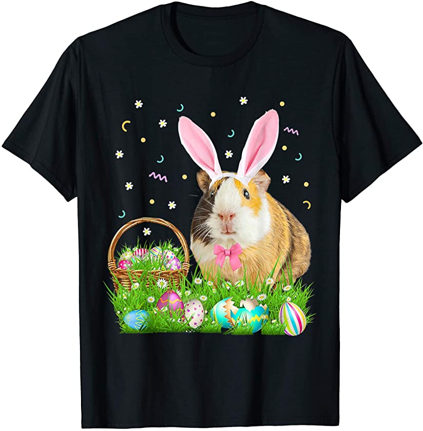 Cute Guinea Pig Easter Day Bunny Eggs Easter Costume T-Shirt